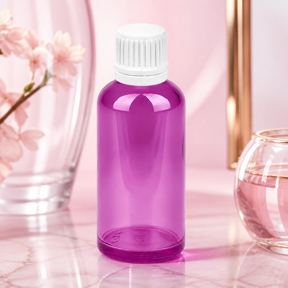 Professionelle 50ml Violett-Tropfflasche mit millimetergenauer 0.7mm Öffnung für Präzisionsanwendungen