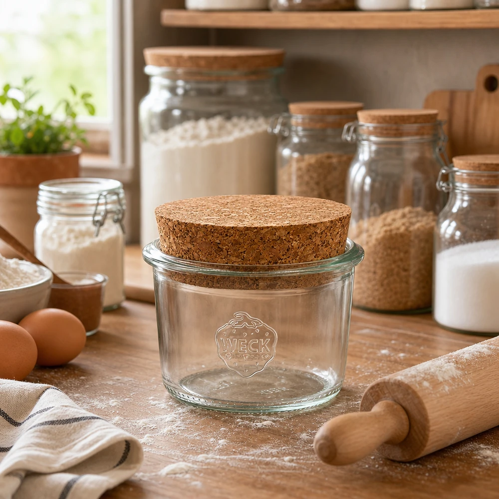 80ml Sturzglas WECK RR60 mit Korken natur