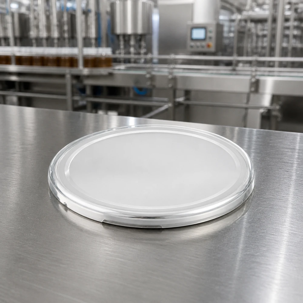 Twist-Off-Deckel 82mm weiss BasicSeal UNiTWIST TO82 glatte Oberfläche hygienisches Design Nahaufnahme