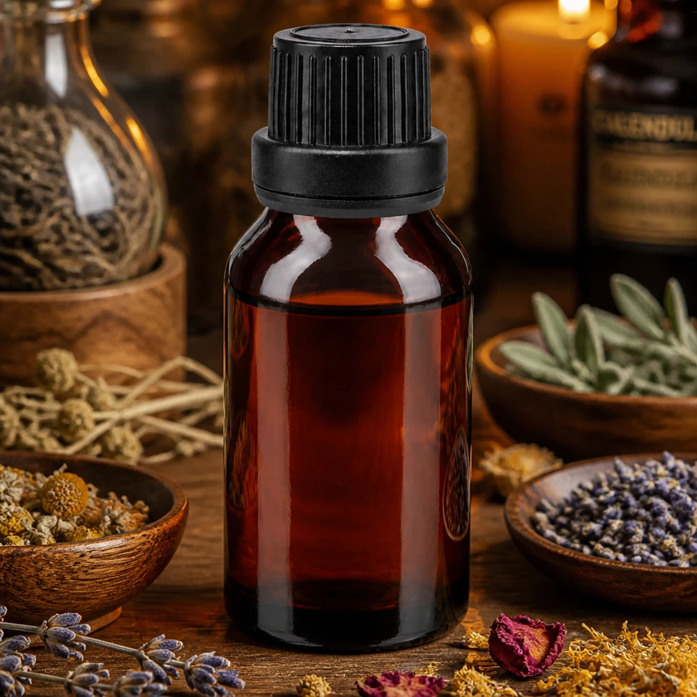 Apothekenflasche braun 15ml Tropfverschluss Giessring 2mm schwarz Originalitätsverschluss Leere Apothekenflasche 15ml mit 2mm Präzisionstropfer für Naturkosmetik Herstellung
