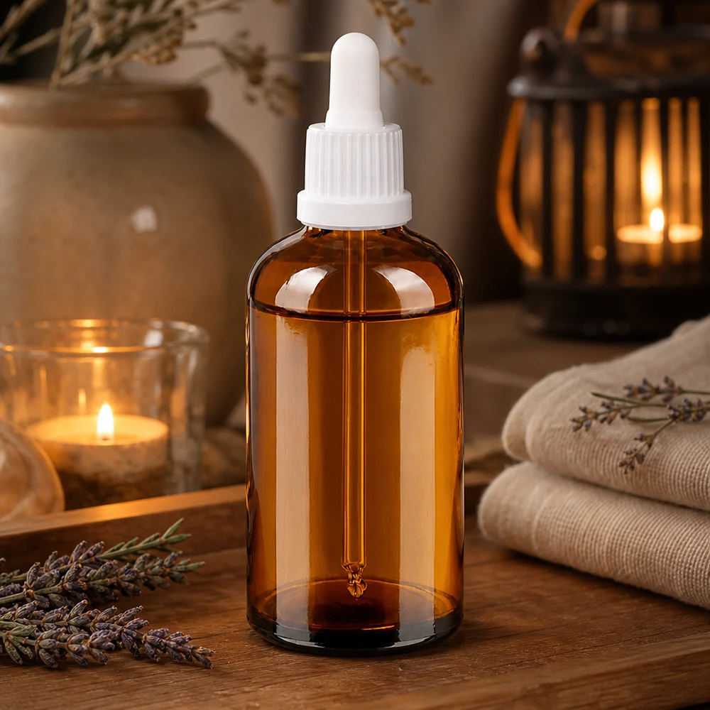 Premium Glasflasche 100ml mit Pipettenaufsatz optimal für Laboranwendungen geeignet