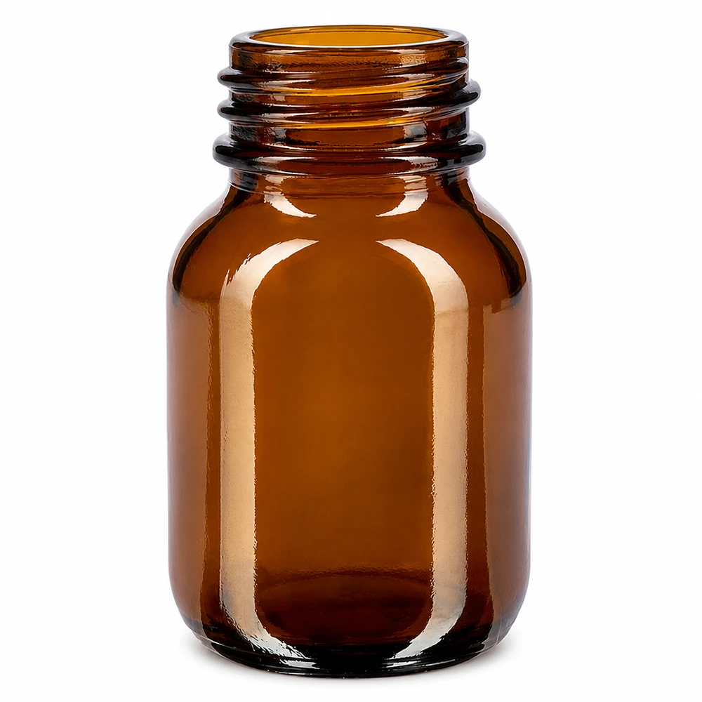 50ml Weithalsflasche Braunglas Lichtschützende 50ml Braunglasflasche für empfindliche Substanzen
