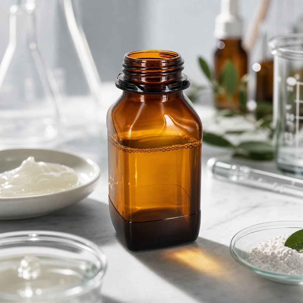500ml Braunglas Flasche - Perfekt für Ihre wertvollen Flüssigkeiten Ergonomische 500ml Laborflasche mit grifffreundlicher Form für sicheres Handling von Chemikalien