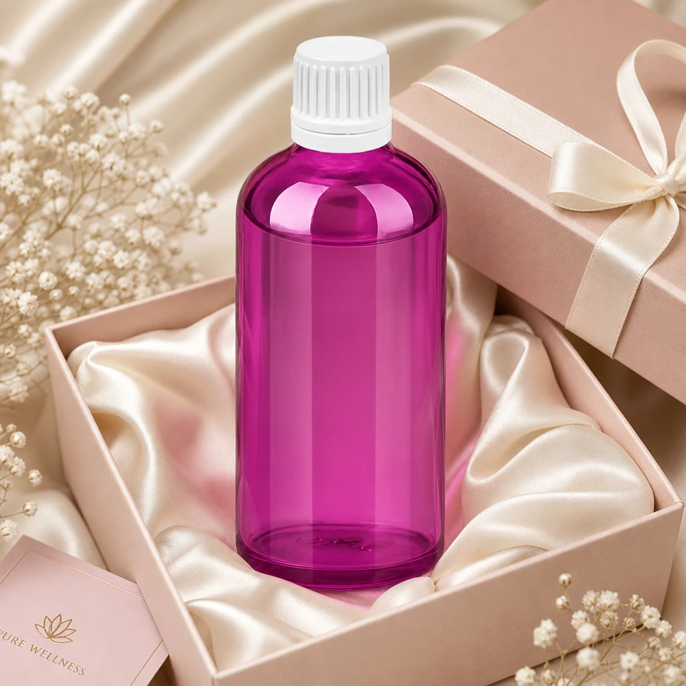 Praktische 100ml Tropfflasche in Geschenkverpackung perfekt als Wellness-Geschenk oder für Reisen