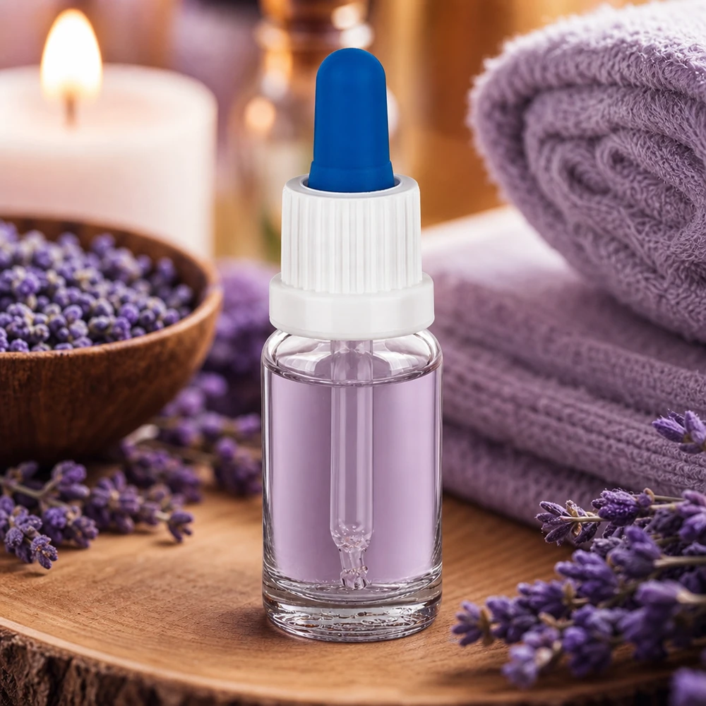 10ml Pipettenflasche weiß/blau Originalitätsverschluss ClearLine UT18/10 Kompakte 10ml Pipettenflasche aus Klarglas mit blauem Gummiball für präzises Dosieren