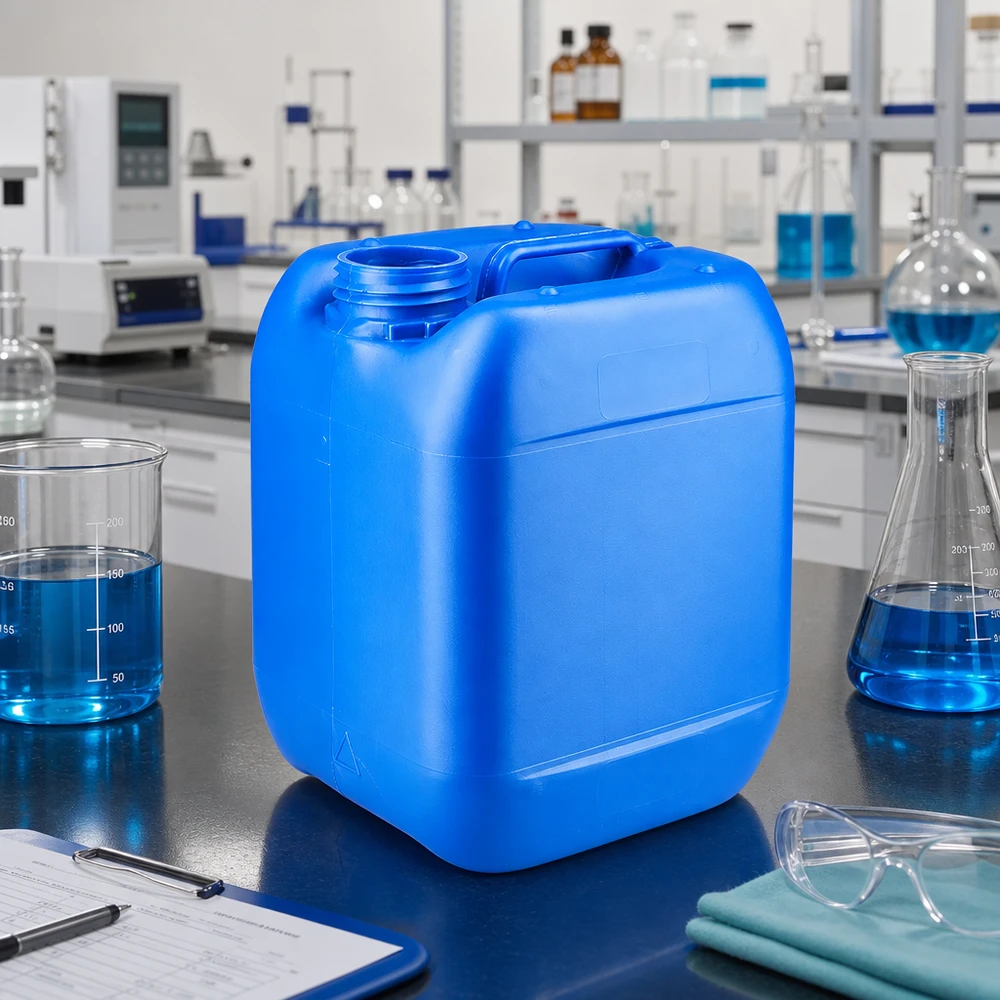 Kanister 5 Liter blau ohne Verschluss Robuster blauer Lagerkanister 5L ohne Deckel aus lebensmittelechtem Kunststoff