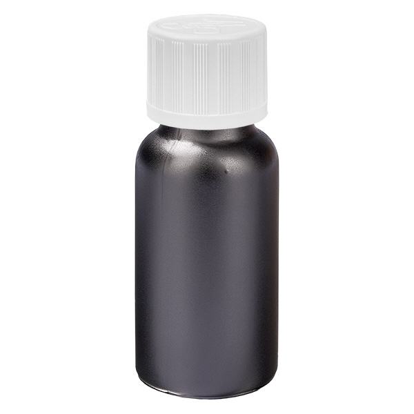 20ml Flasche 11mm Schraubverschluss weiß Standard Kindersicherung BlackLine UT18/20 20ml Flasche 11mm Schraubverschluss weiß Standard Kindersicherung BlackLine UT18/20