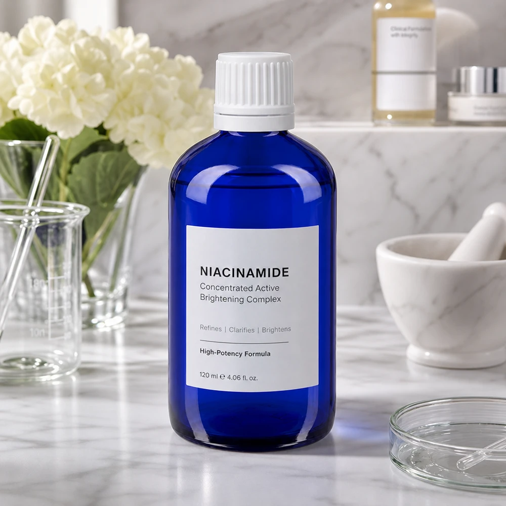 Hochwertige blaue Glasflasche 20ml mit STD KiSi Tropfeinsatz 1,2mm für empfindliche Wirkstoffe