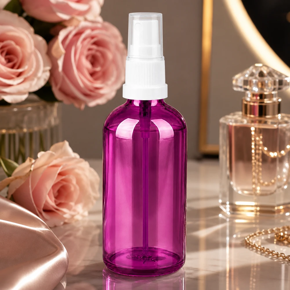 100ml Sprayflasche weiss/transparent Standard PurpleLine UT18/100 Premium 100ml Dispenser in Purple Line Qualität für luxuriöse Hautpflege Produkte
