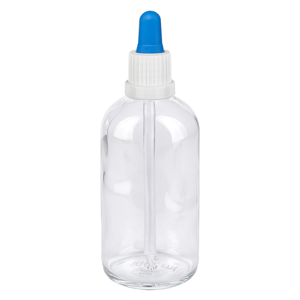 100ml Pipettenflasche weiß/blau Originalitätsverschluss ClearLine UT18/100