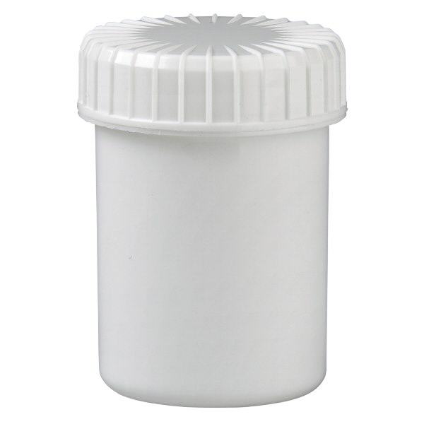 Weisse Schraubdose 40 ml mit gerilltem Deckel