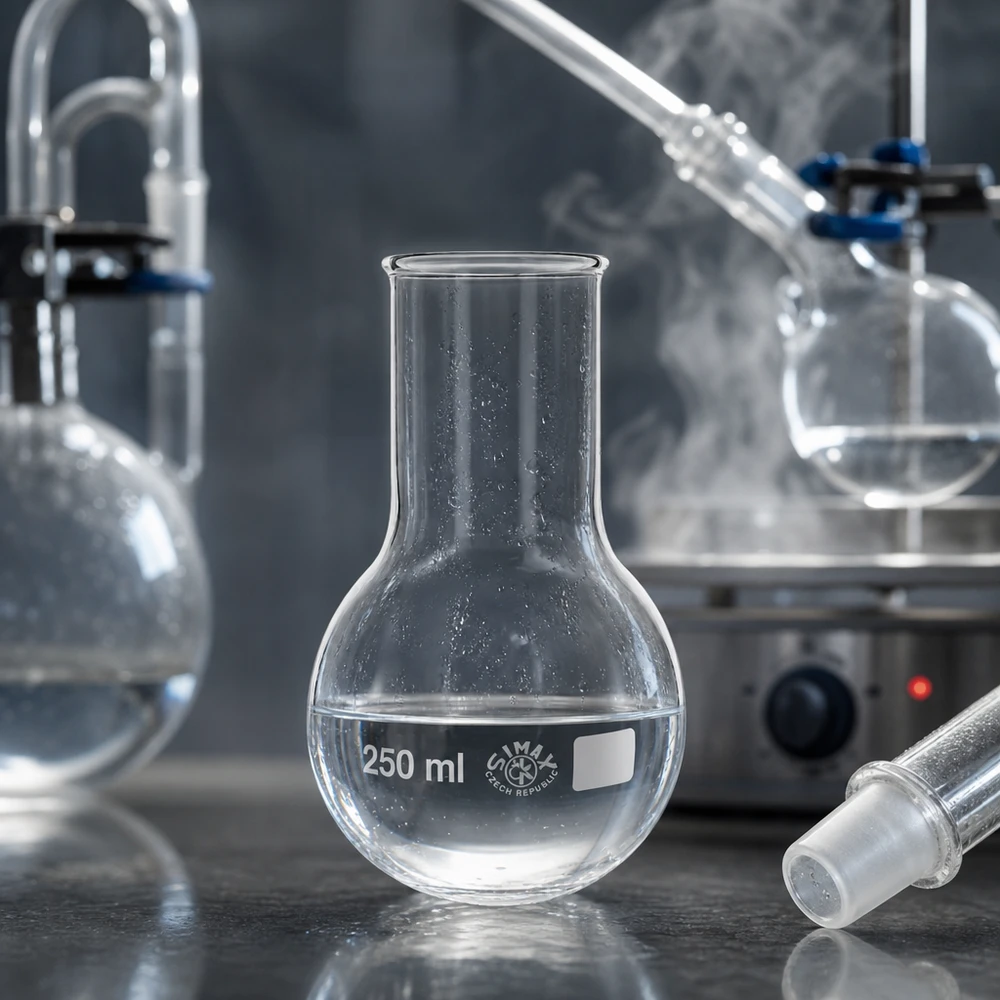 Robuster Stehkolben 250ml Weithals hitzebeständiges Laborglas für Erhitzungsexperimente