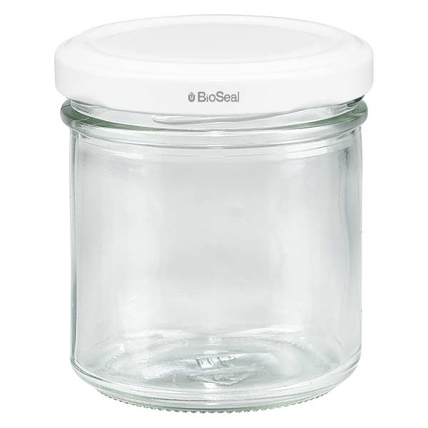167ml Sturzglas mit BioSeal Deckel weiß UNiTWIST