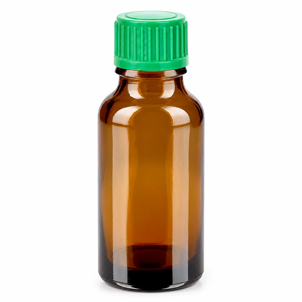 Hochwertige Tropfflasche 20ml aus braunem Borosilikatglas mit dichtem Verschluss