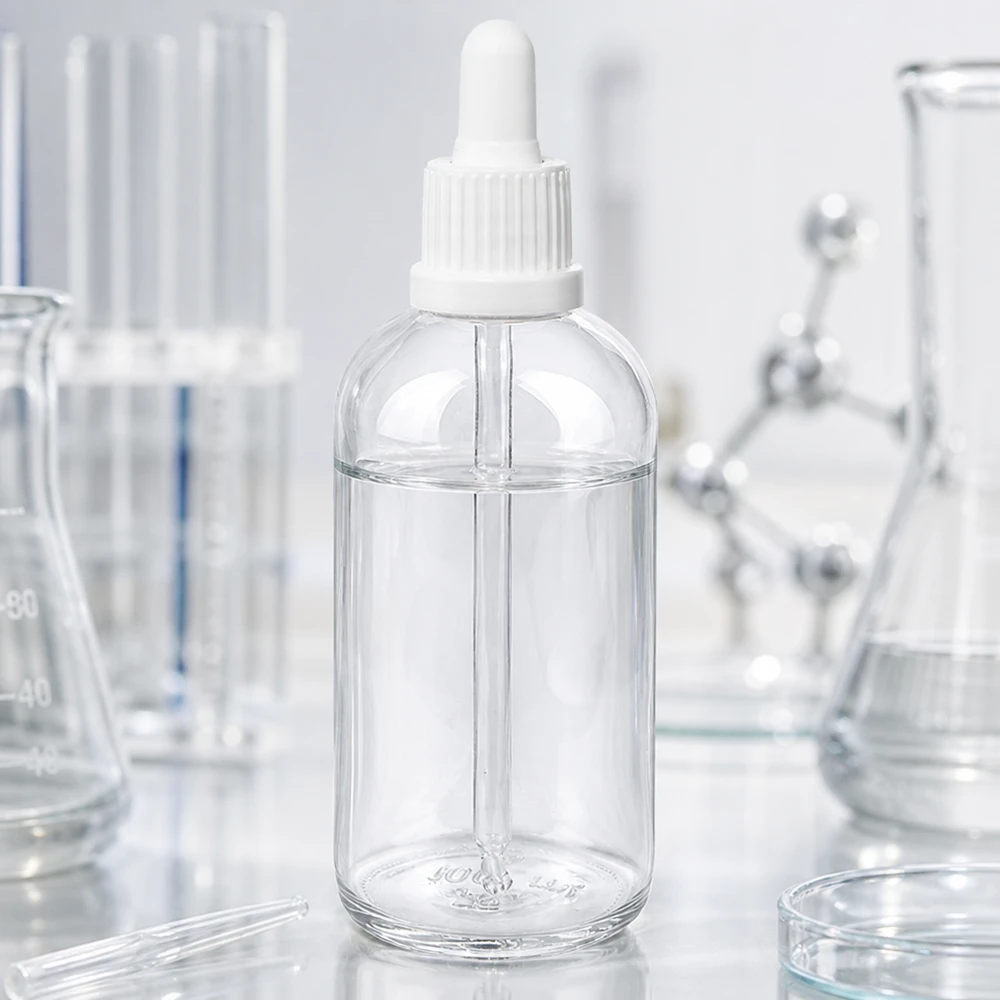 100ml Pipettenflasche weiß Originalitätsverschluss ClearLine UT18/100 Pharmazeutische Abfüllflasche 100ml ClearLine weiß mit Präzisionstropfer UT18