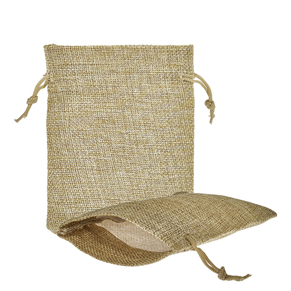 Jutesäckchen mit Kordelzug 9.5x13.5cm