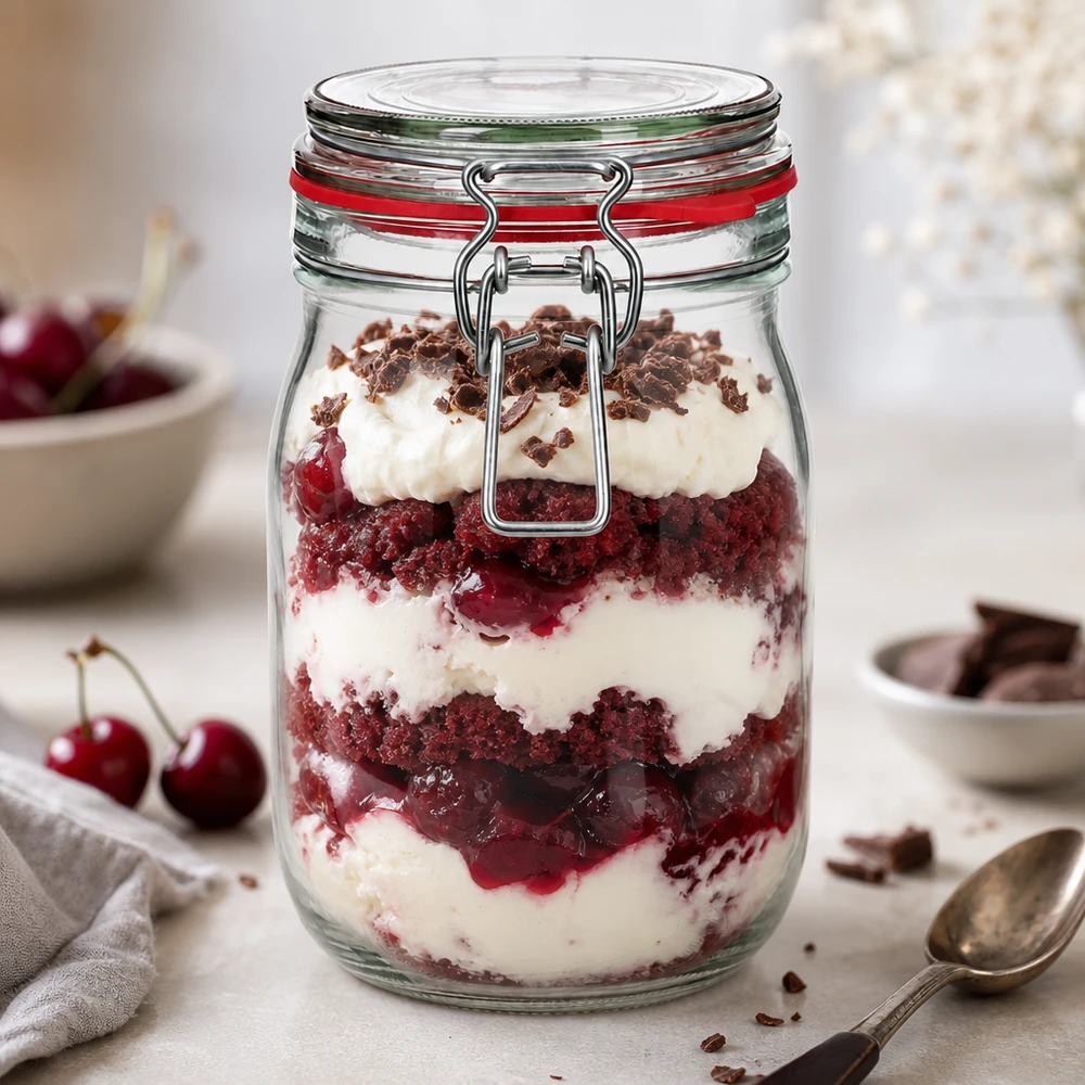 1140ml Vorratsglas Typ G mit Bügelverschluss UN.. Stilvolles 1140ml Vorratsglas präsentiert hausgemachte Leckereien elegant auf dem Tisch