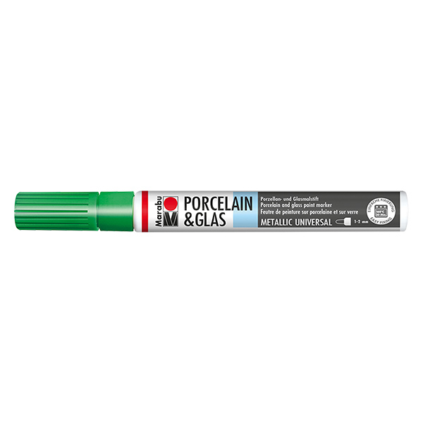 Malstift Metallic-Grün 1-2mm für Glas/Porzellan (767)