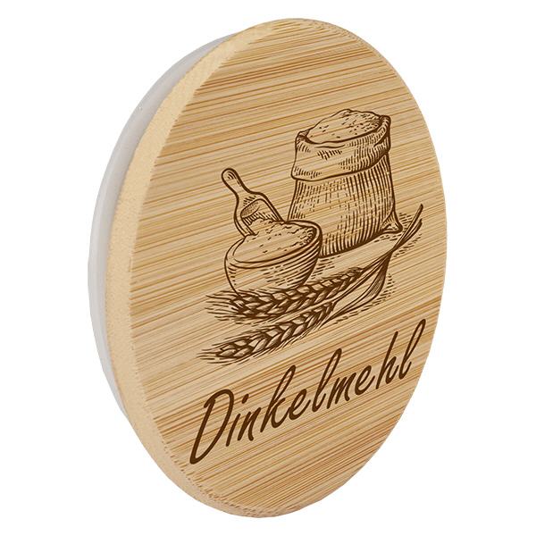 Holzdeckel "Dinkelmehl" für WECK RR100 Holzdeckel "Dinkelmehl" für WECK RR100