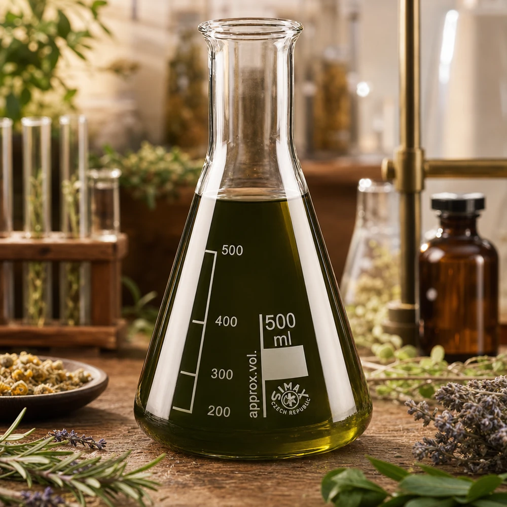 Erlenmeyerkolben 500ml Enghals Konischer Laborkolben 500ml mit Skalierung für Kräuterextrakte und phytochemische Analysen