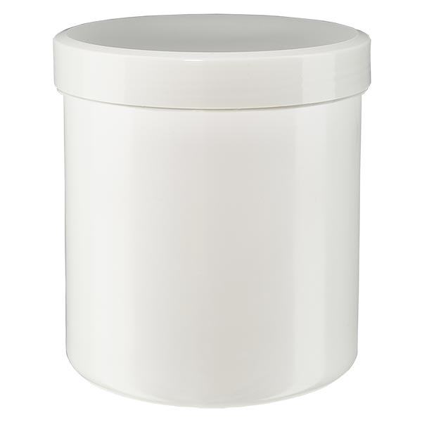 Salbenkruke 50g weiß mit weißem Schraubdeckel (Polypropylen)