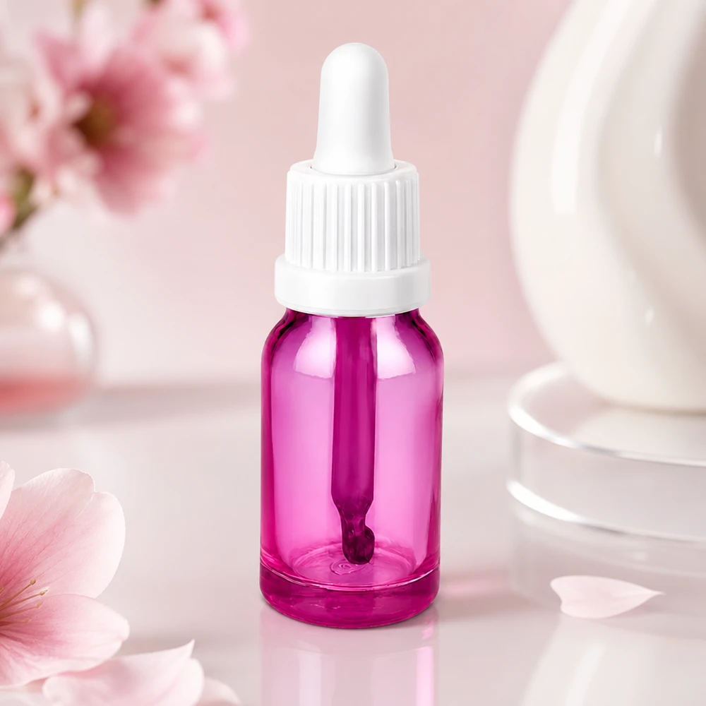 10ml Pipettenflasche weiss Originalität Schraubverschlusserschluss PurpleLine UT18/10 Praktische 10ml Tropfflasche violett für DIY Kosmetik und Naturprodukte