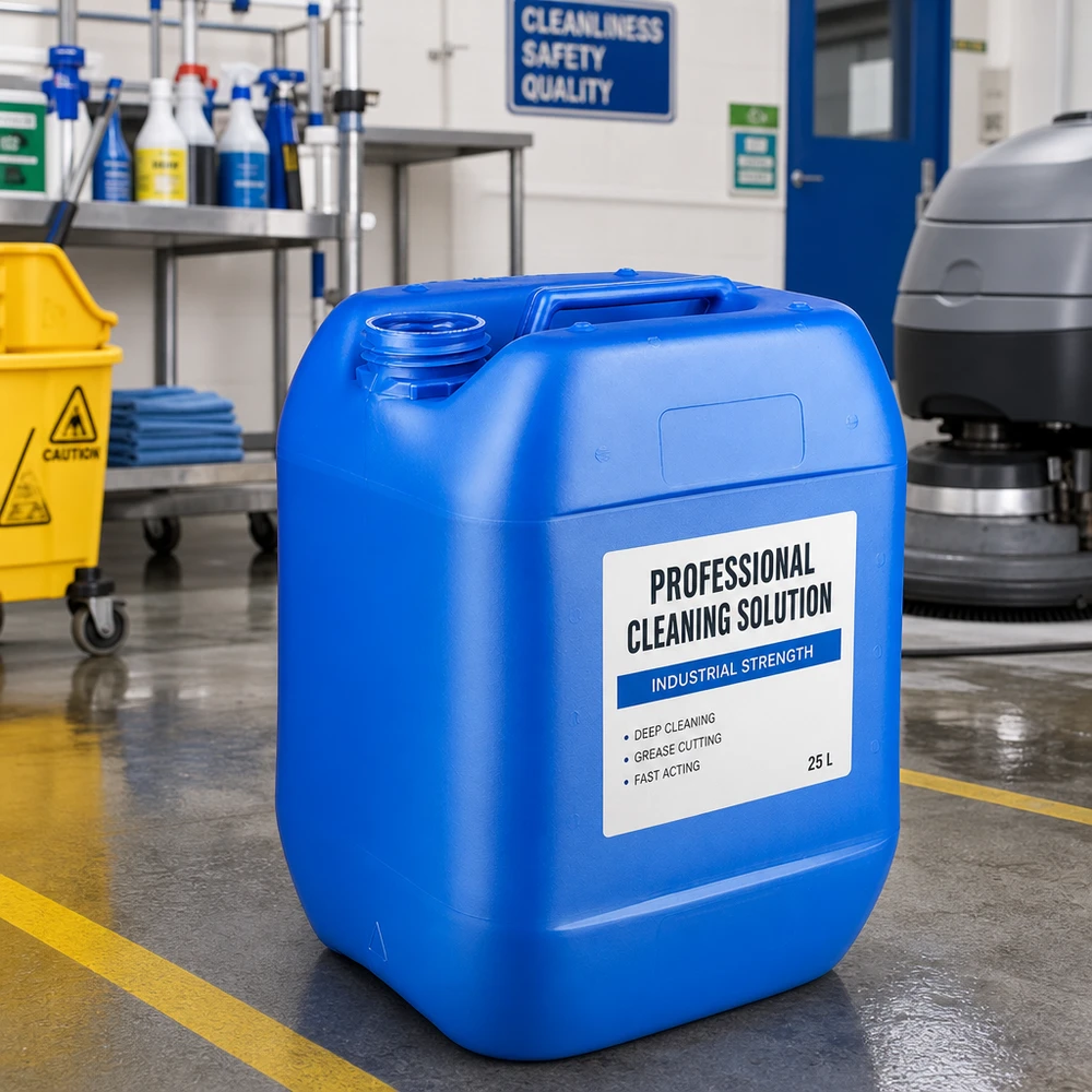 Kanister 10 Liter blau ohne Verschluss Stapelbarer blauer Kunststoffkanister 10 Liter ohne Deckel für Chemikalien