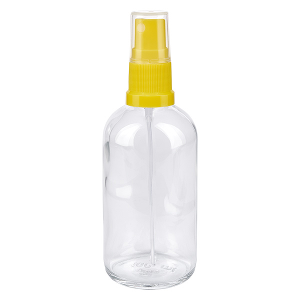 100ml Sprayflasche gelb/transparent Standardverschluss ClearLine UT18/100 Sprayflasche ClearLine UT18 100ml gelb-transparent mit Feinzerstäuber für Reise und Haushalt