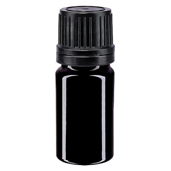 Apothekenflasche violett 5ml Schraubverschluss schwarz Giessring Originalitätsverschluss