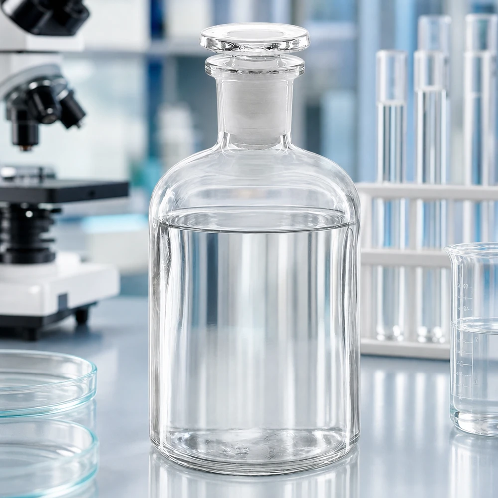 Aufbewahrungsflasche Glas klar 250ml mit Glasstopfen Enghals für Laborproben und Lösungen