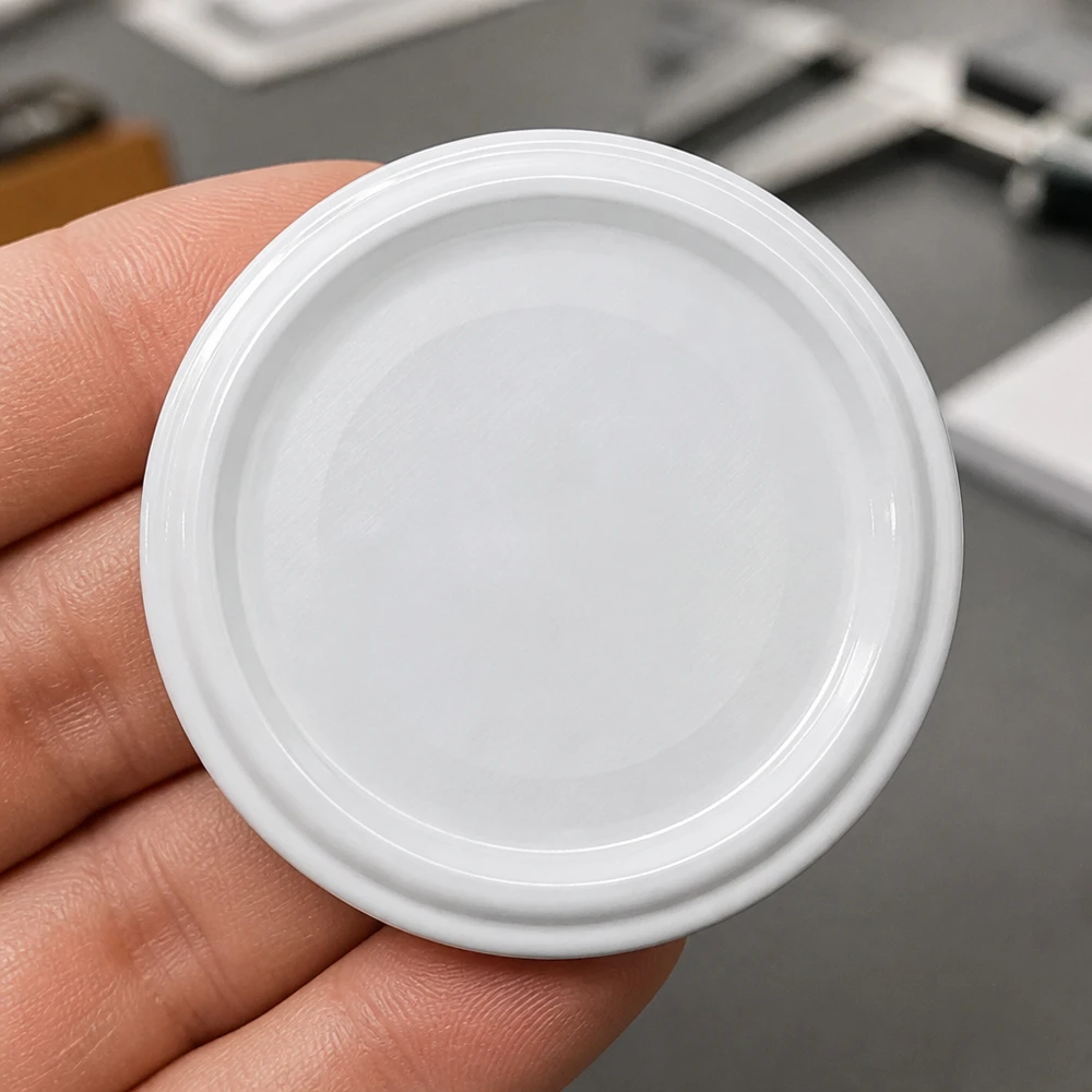 UNiTWIST TO66 weisser Glasdeckel Größe 66mm glatte Oberfläche BioSeal