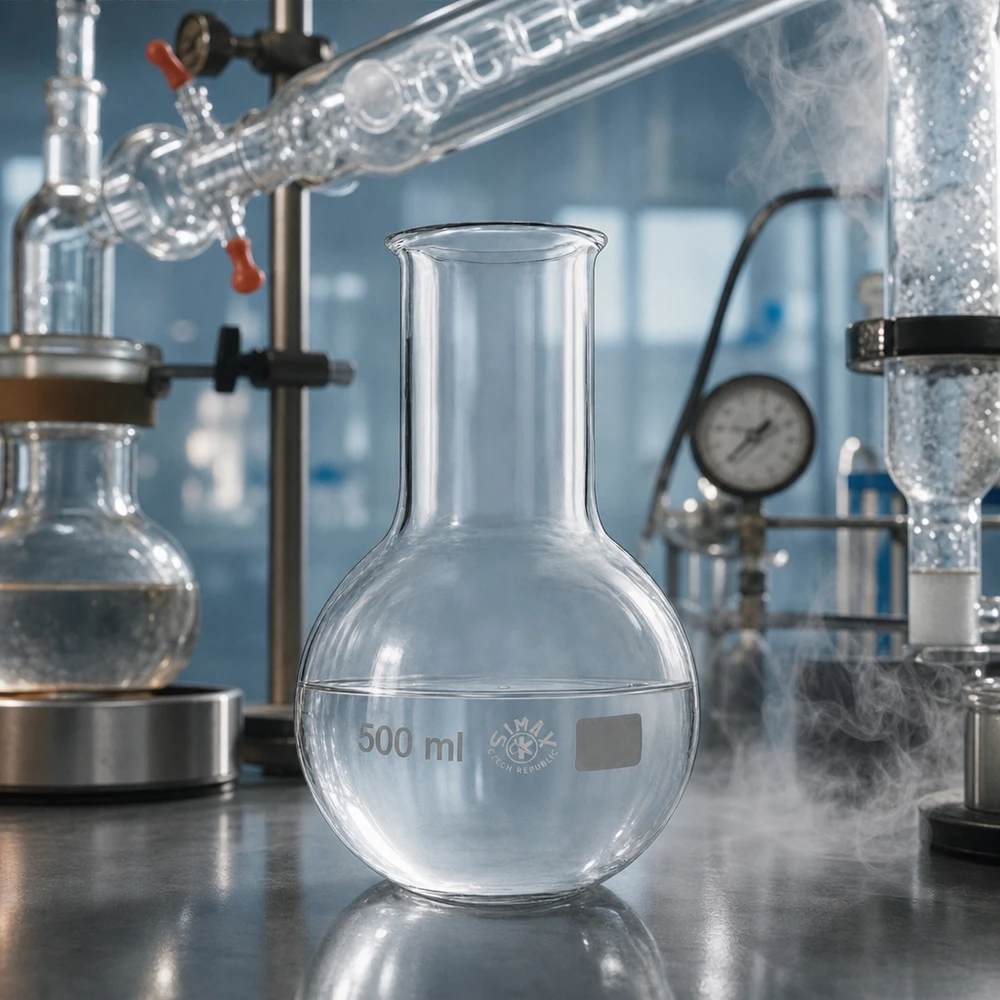 Stehkolben 500ml Weithals Transparenter Glaskolben 500ml mit optimaler Sichtbarkeit für Reaktionsbeobachtungen im Labor