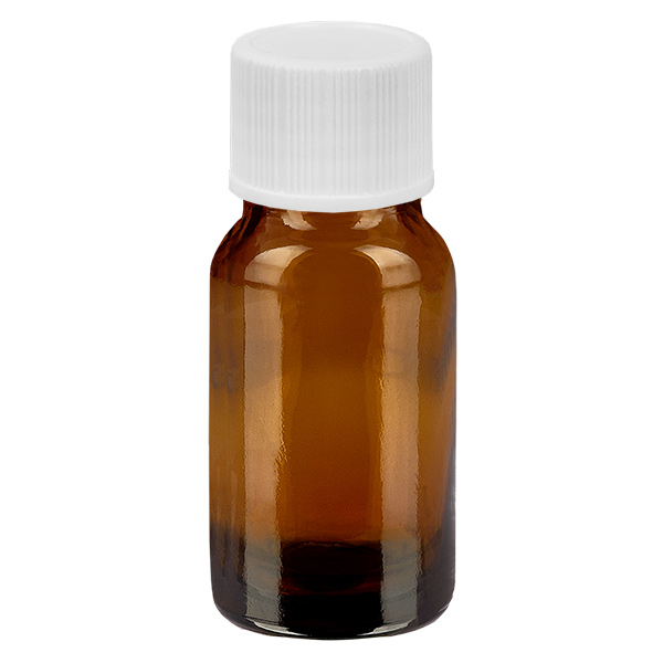 10ml Flasche 11mm Schraubverschluss weiß Standard BrownLine UT18/10