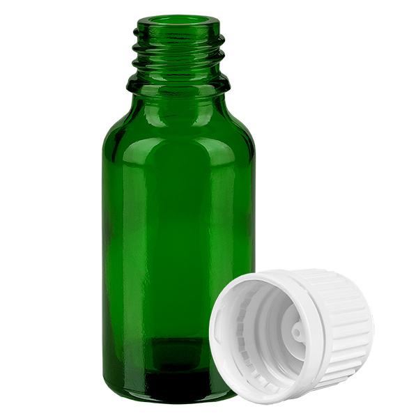 20ml Flasche 11mm Schraubverschluss weiß Originalitätsverschluss GreenLine UT18/20 20ml Flasche 11mm Schraubverschluss weiß Originalitätsverschluss GreenLine UT18/20
