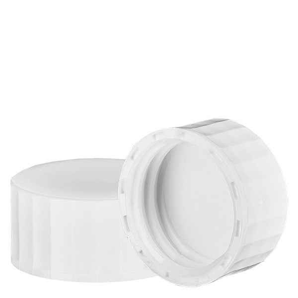 Schraubverschluss weiss mit PE Einlage, S27x4 Schraubverschluss weiss mit PE Einlage, S27x4