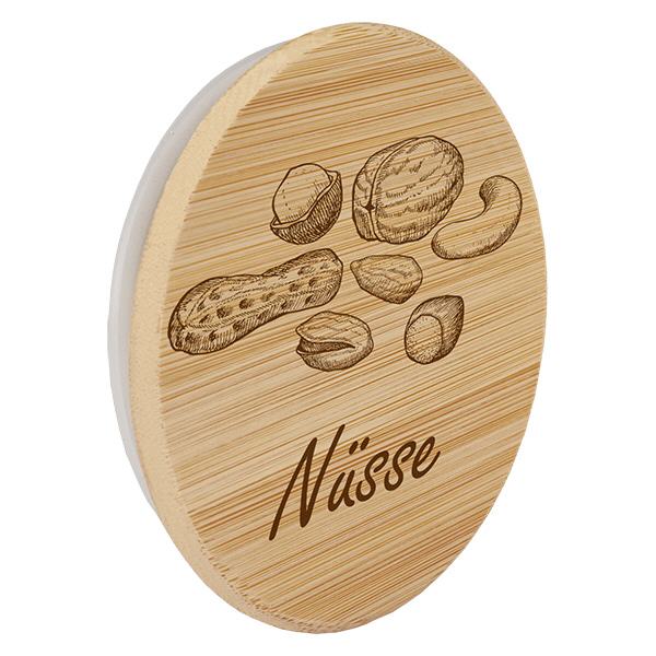 Holzdeckel "Nüsse" für WECK RR100 Holzdeckel "Nüsse" für WECK RR100