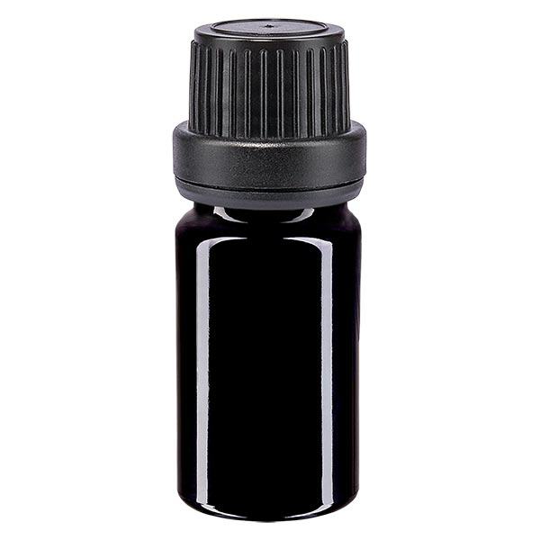 Apothekenflasche violett 5ml Schraubverschluss schwarz Dichteinlage Originalitätsverschluss Apothekenflasche violett 5ml Schraubverschluss schwarz Dichteinlage Originalitätsverschluss