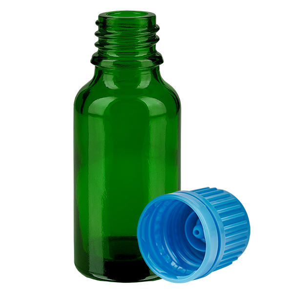 20ml Flasche 11mm Schraubverschluss blau Originalitätsverschluss GreenLine UT18/20 20ml Flasche 11mm Schraubverschluss blau Originalitätsverschluss GreenLine UT18/20