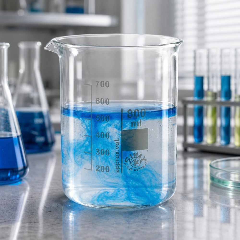 Becherglas 800ml Borosilikatglas, niedrige Form Becherglas 800ml aus thermoshock-resistentem Borosilikatglas für Temperaturwechsel-Experimente