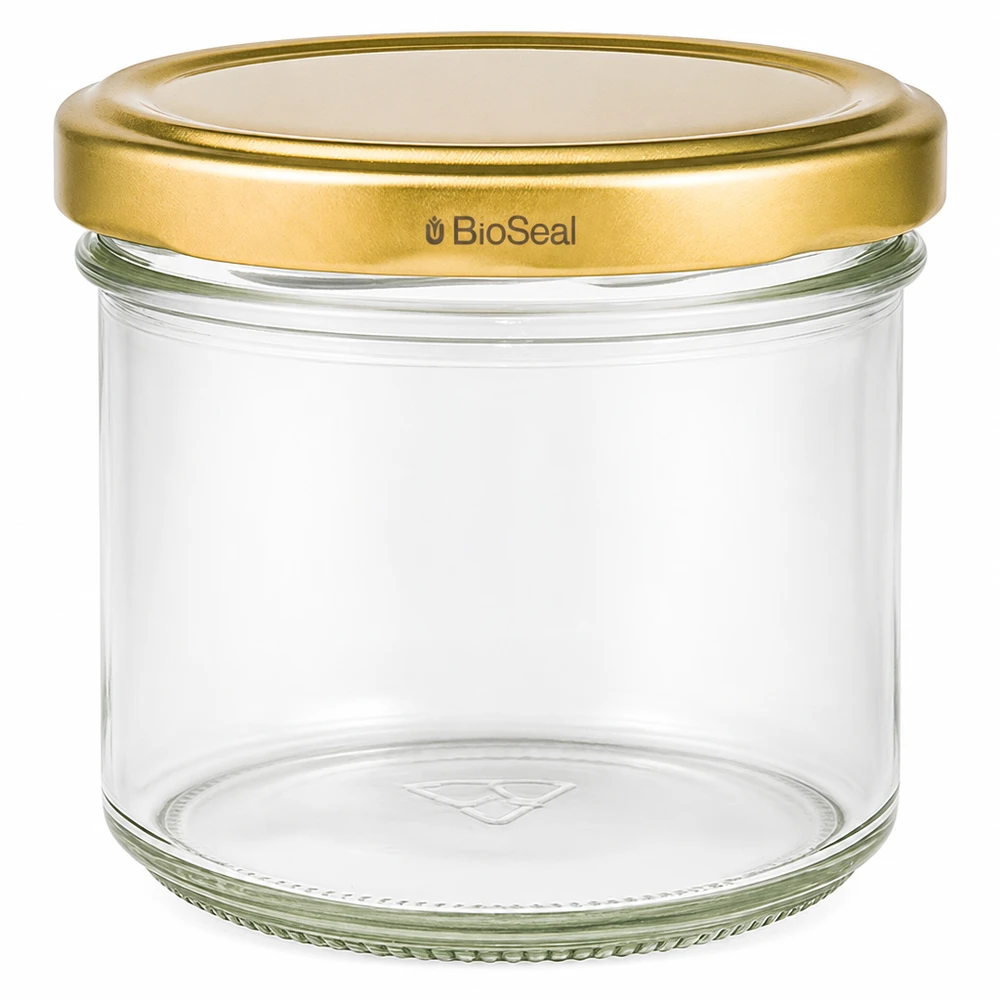 125ml Sturzglas mit BioSeal Deckel gold UNiTWIST UNiTWIST Sturzglas 125ml mit goldenem TO66 BioSeal Deckel - Einmachglas für Marmelade und Konserven