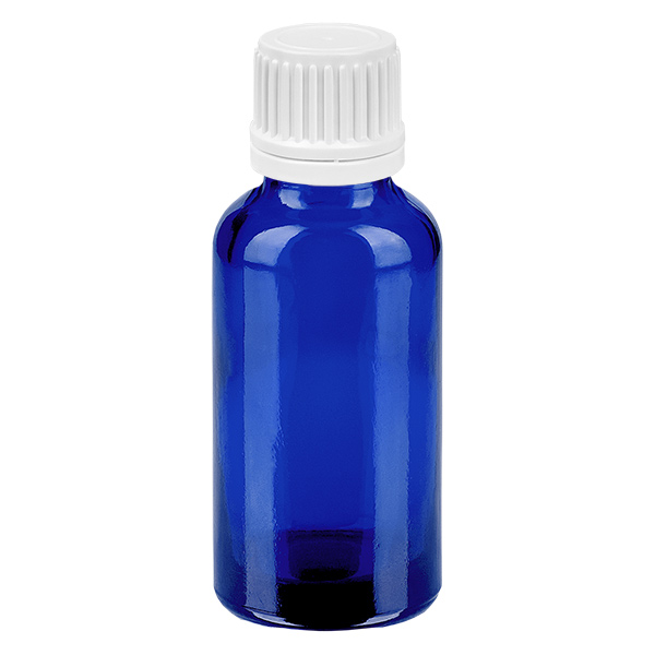 30ml Flasche 11mm Schraubverschluss weiß Originalitätsverschluss BlueLine UT18/30