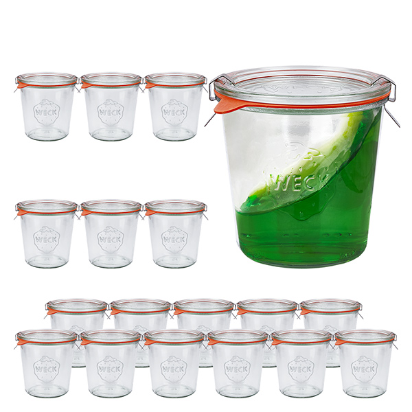 18er Set Weck Gläser 580ml Sturzgläser mit 18 Glasdeckeln, 1 18er Set Weck Gläser 580ml Sturzgläser mit 18 Glasdeckeln, 1