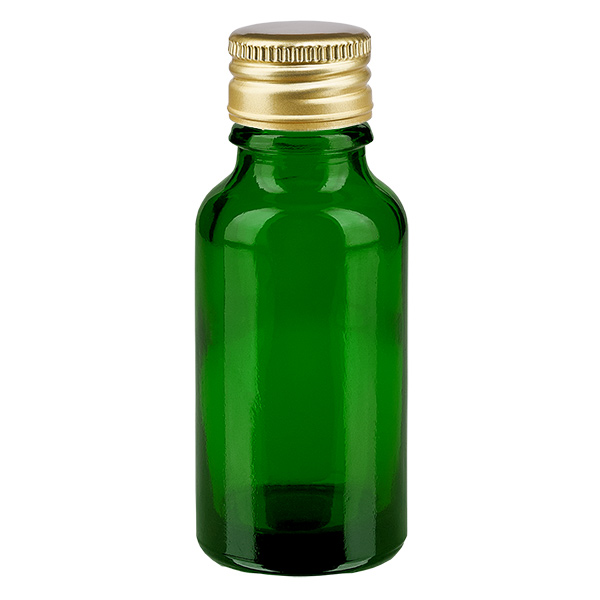 20ml Flasche 11mm Schraubverschluss Alu-Gold Standard GreenL. UT18/20