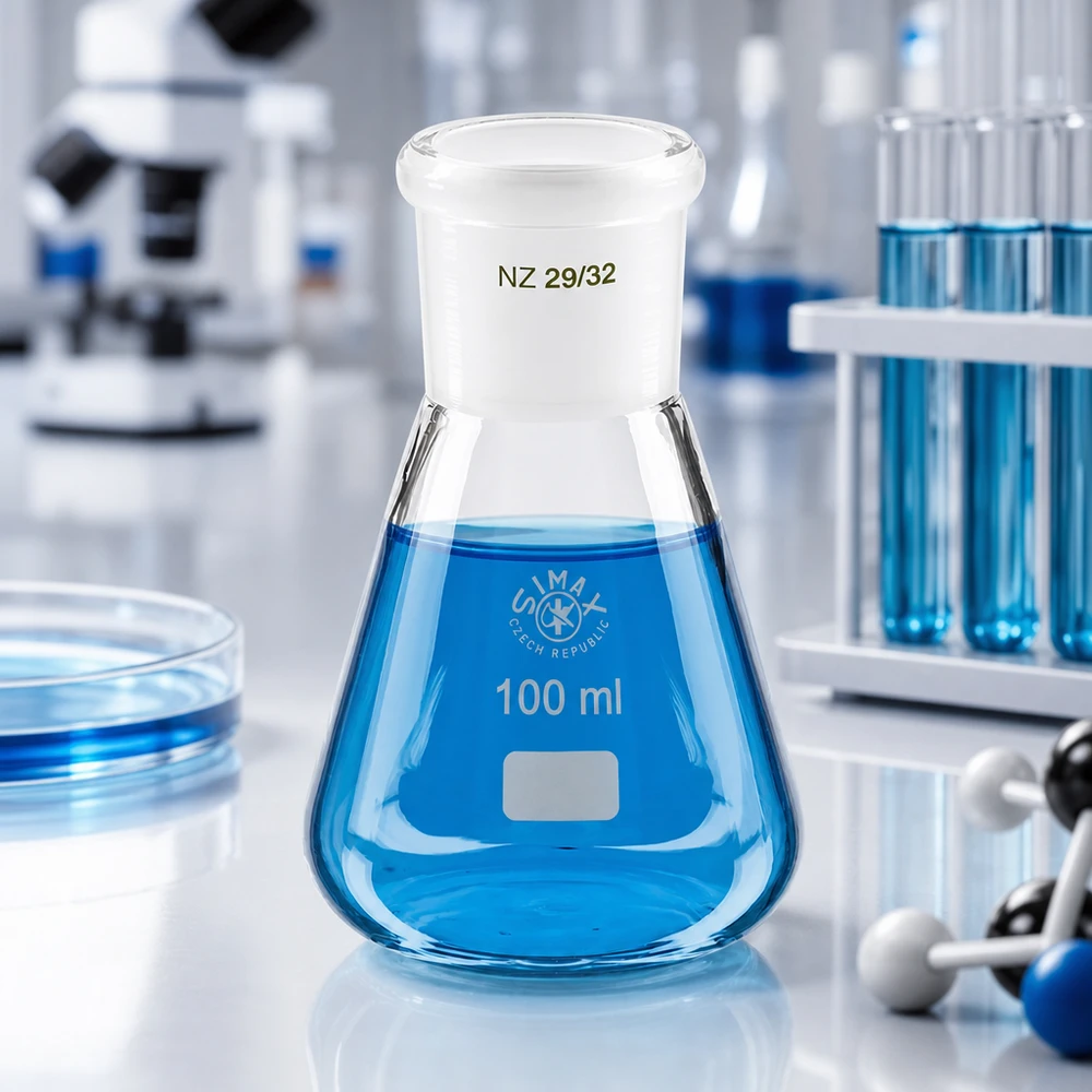Erlenmeyerkolben 100ml mit Normschliff (29/32) Erlenmeyerkolben 100ml mit Normschliff (29/32)