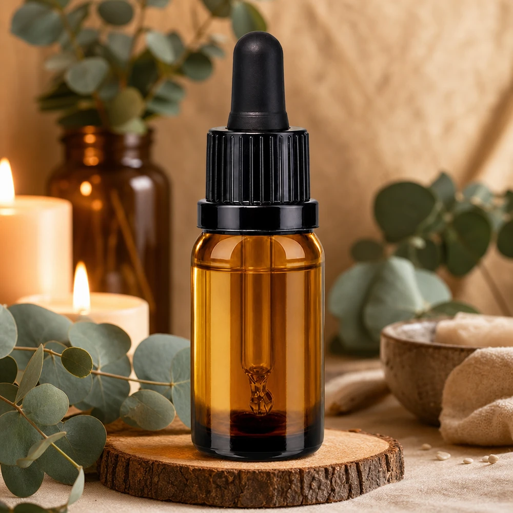 Handliche 10ml Pipettenflasche aus getöntem Glas schützt lichtempfindliche Substanzen vor UV-Strahlung