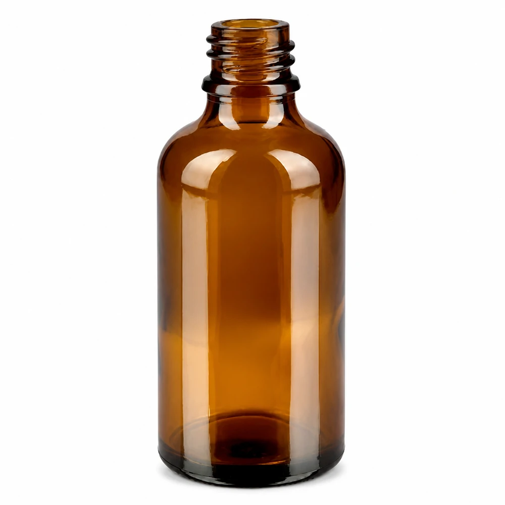 Kompakte 50ml Glasflasche braun OV BrownLine UT18/50 für präzise Flüssigkeitsdosierung