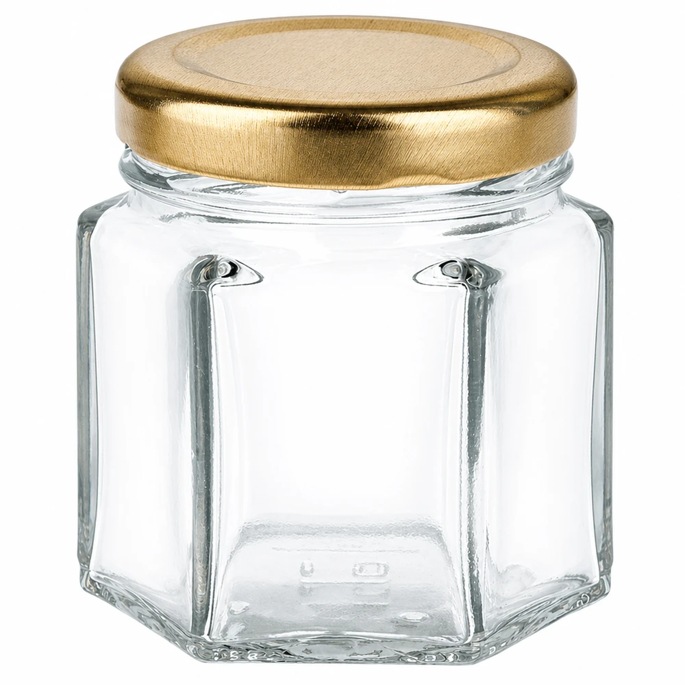 47ml Hexaglas mit BasicSeal Deckel gold UNiTWIST 47ml Hexaglas mit BasicSeal Deckel gold UNiTWIST