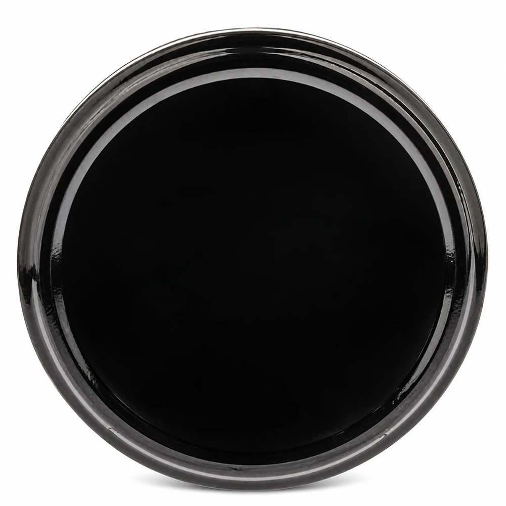 82mm BasicSeal Deckel schwarz (TO82) UNiTWIST Glänzend schwarzer 82mm TO82 Metalldeckel BasicSeal UNiTWIST Produktfoto von oben
