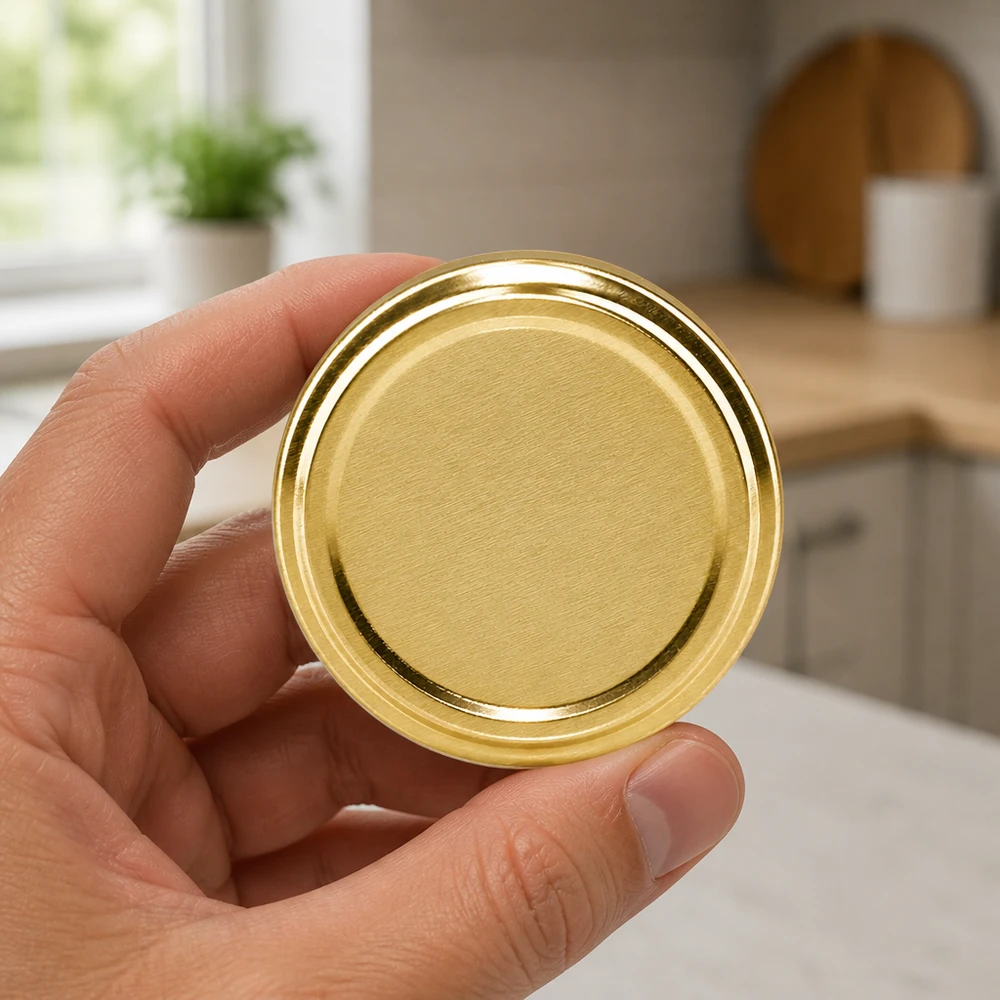 UNiTWIST TO82 gold, BioSeal, BPA-NI, unitemp Twist-Off Deckel 82mm Durchmesser gold UNiTWIST BPA-NI unitemp Nahaufnahme