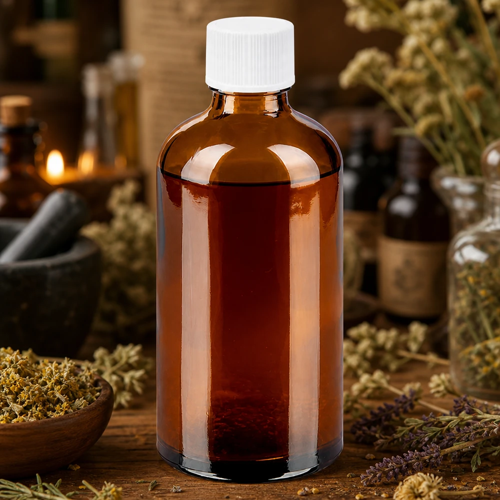 100ml Flasche 11mm Schraubverschluss weiß Standard BrownLine UT18/100 Robuste 100ml Medizinflasche aus getöntem Glas mit dichtem Verschluss für den täglichen Gebrauch